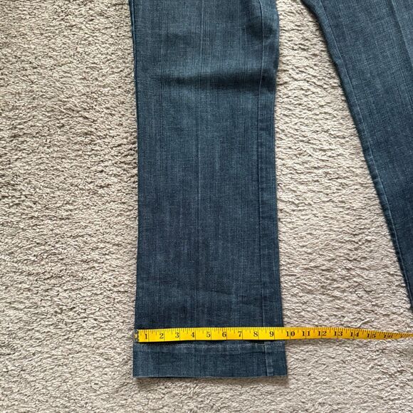 One Song Women Jeans Size 12 Blue Boho Stretch Relaxed 10" Rise - Picture 5 of 11